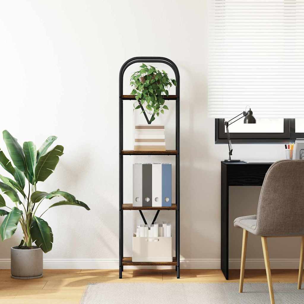 Raft pentru cărți Stejar afumat 40 x 30 x 146 cm Lemn compozit GartenMobel Dekor