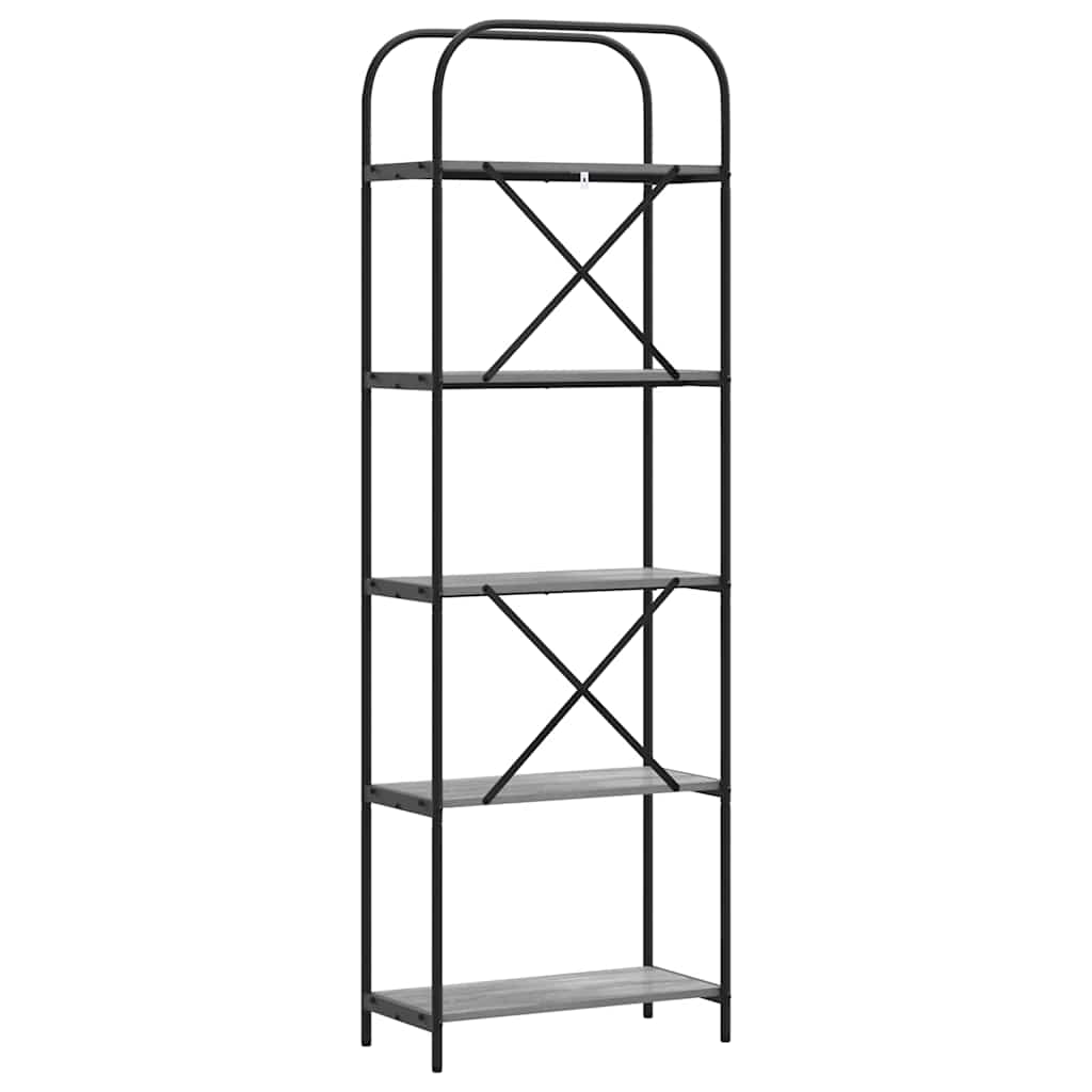 Raft pentru cărți sonoma gri 60 x 30 x 183 cm Lemn compozit GartenMobel Dekor
