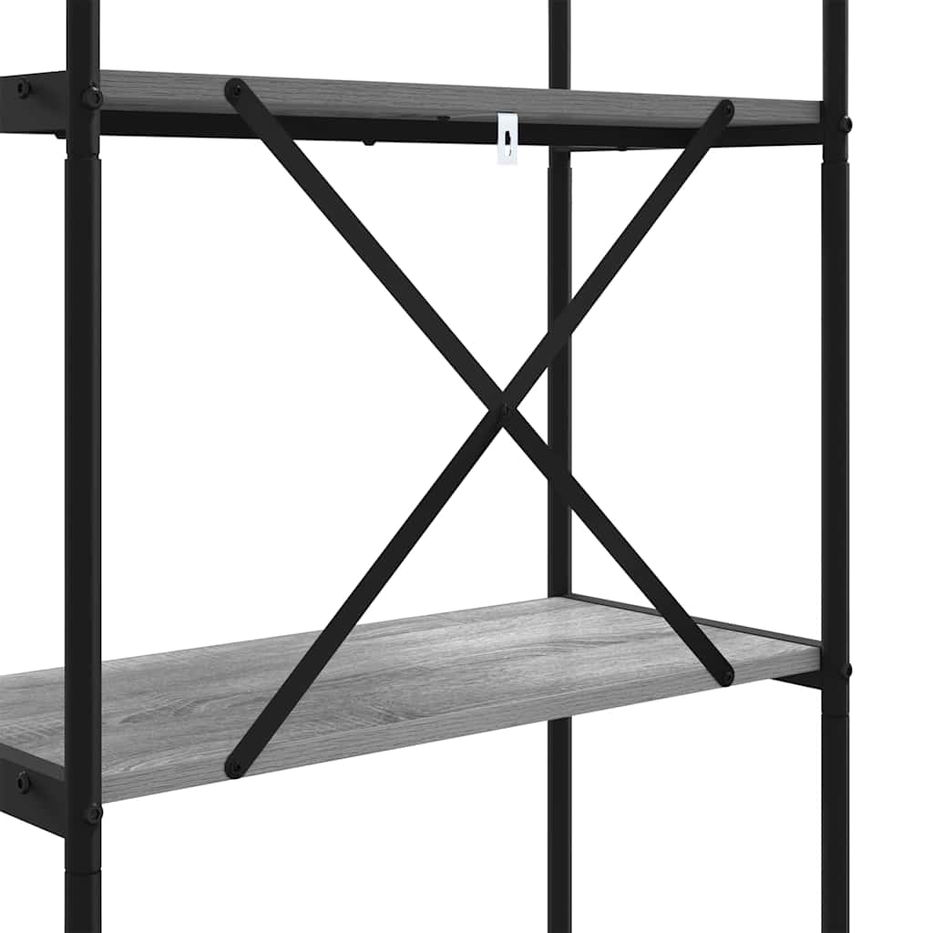 Raft pentru cărți sonoma gri 60 x 30 x 183 cm Lemn compozit GartenMobel Dekor