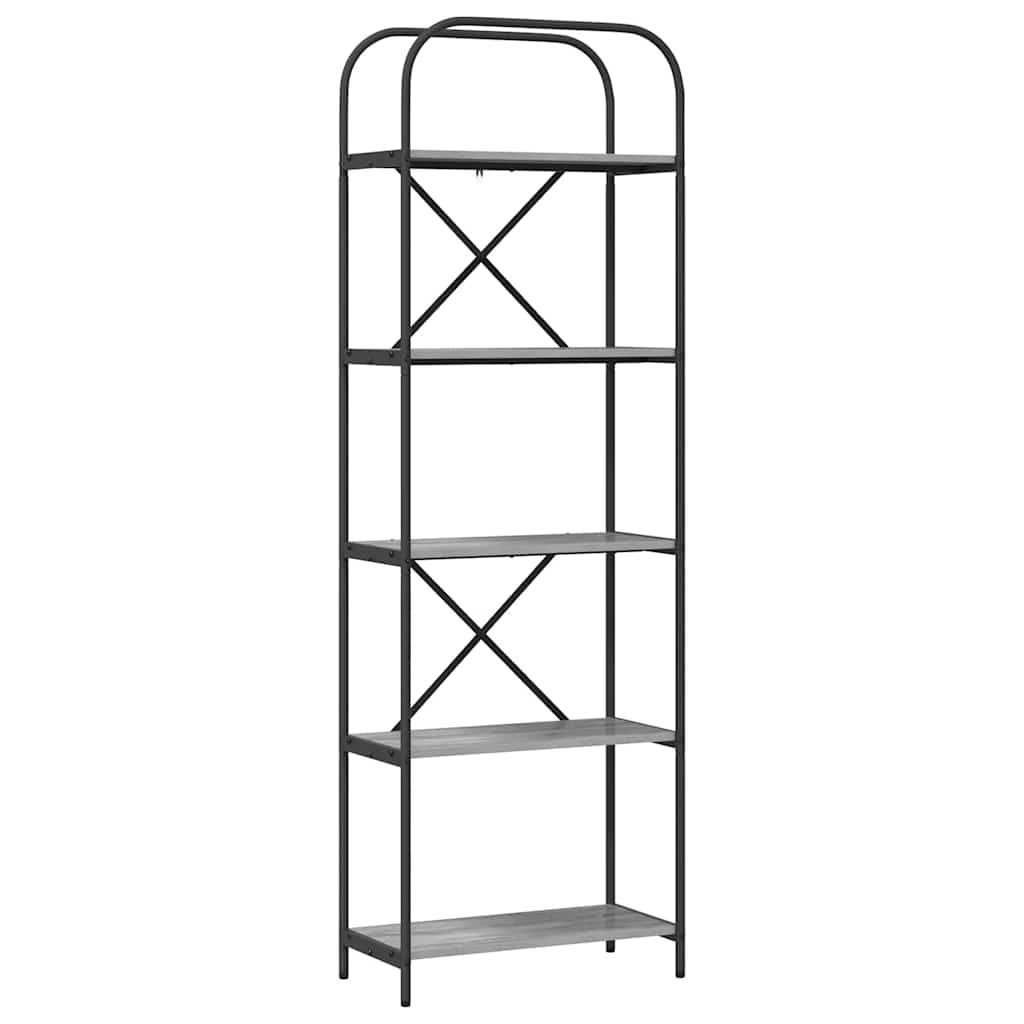 Raft pentru cărți sonoma gri 60 x 30 x 183 cm Lemn compozit GartenMobel Dekor
