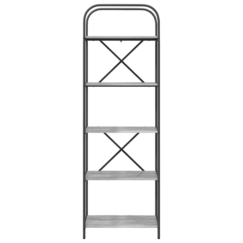 Raft pentru cărți sonoma gri 60 x 30 x 183 cm Lemn compozit GartenMobel Dekor