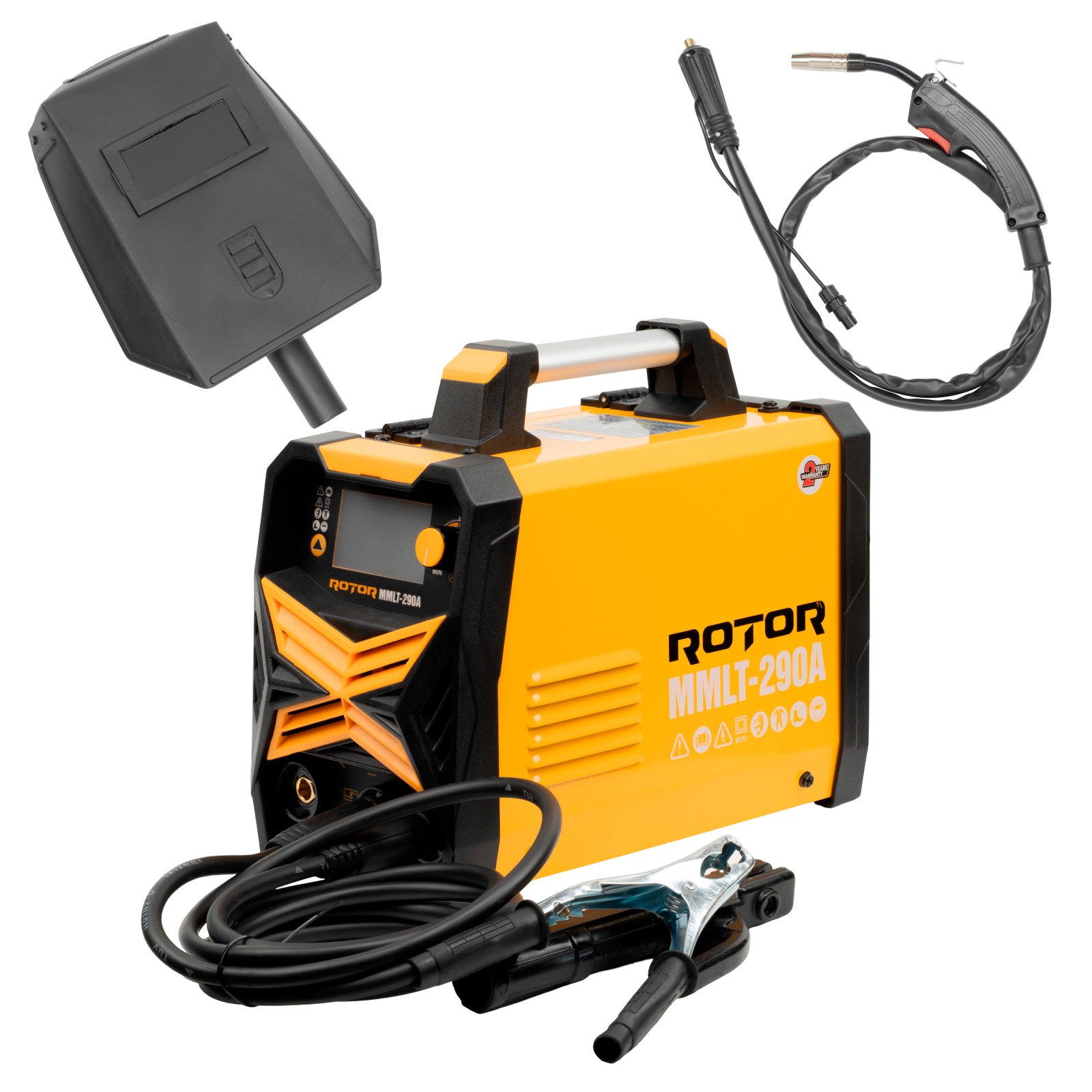 Aparat de sudură cu sarma si electrod MIG, MMA, TIG , LCD Color ROTOR MMLT-290A, 3.6 kW, 290 A Innovative ReliableTools