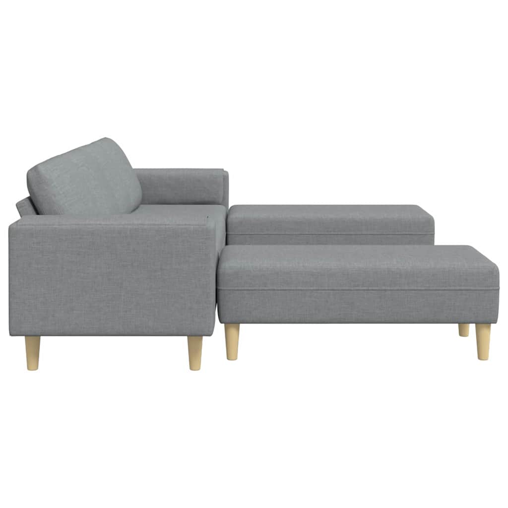 Set de canapea 3 pcs Gri deschis țesătură GartenMobel Dekor