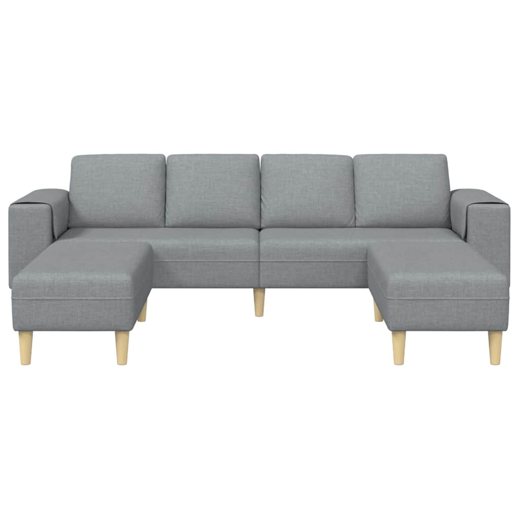 Set de canapea 3 pcs Gri deschis țesătură GartenMobel Dekor