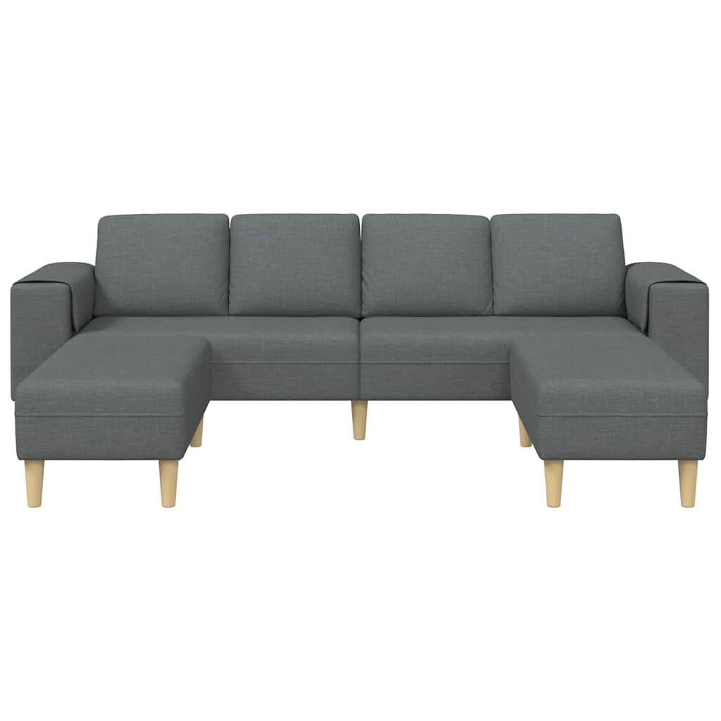 Set de canapea 3 pcs Gri închis țesătură GartenMobel Dekor