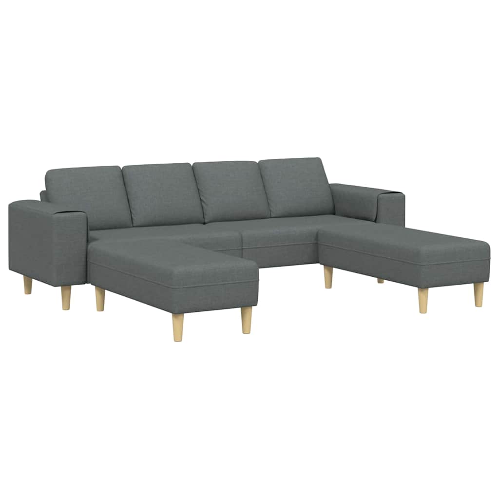Set de canapea 3 pcs Gri închis țesătură GartenMobel Dekor