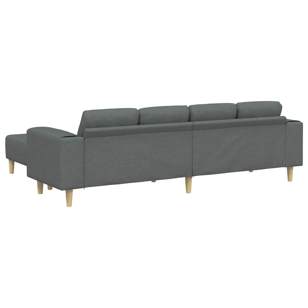 Set de canapea 3 pcs Gri închis țesătură GartenMobel Dekor