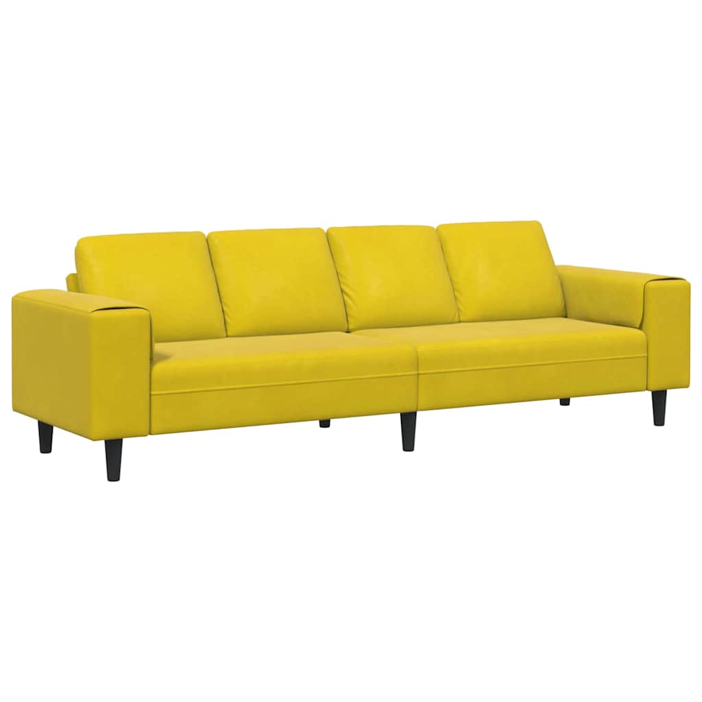 Set de canapea Galben Catifea GartenMobel Dekor