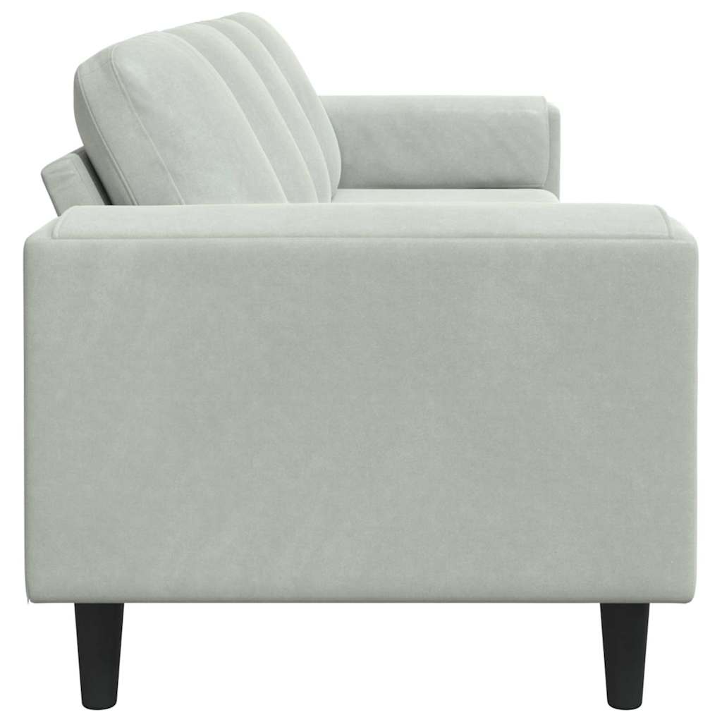 Set de canapea Gri deschis Catifea GartenMobel Dekor