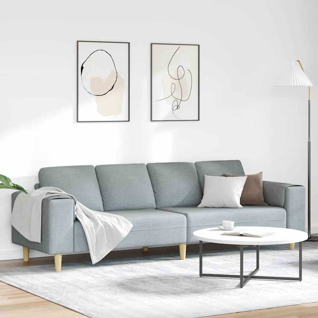 Set de canapea Gri deschis țesătură GartenMobel Dekor