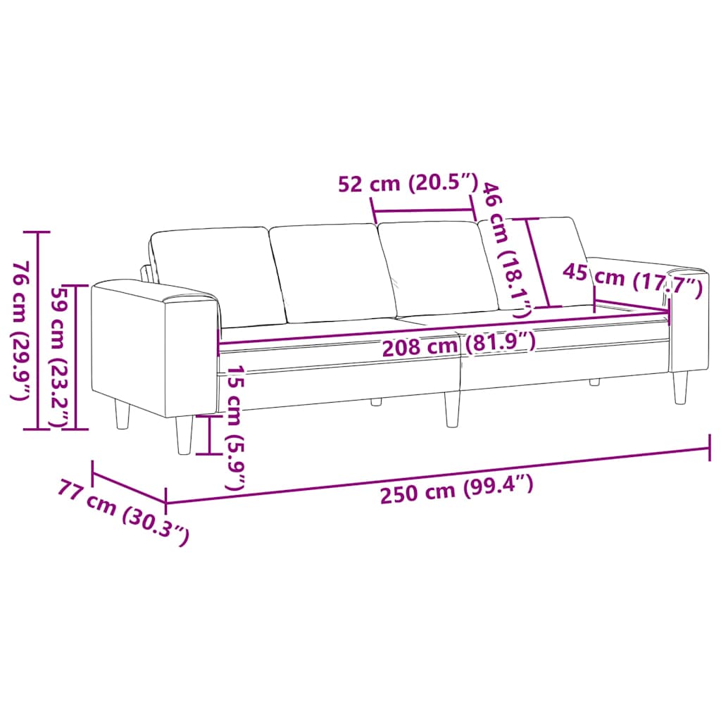 Set de canapea Gri deschis țesătură GartenMobel Dekor