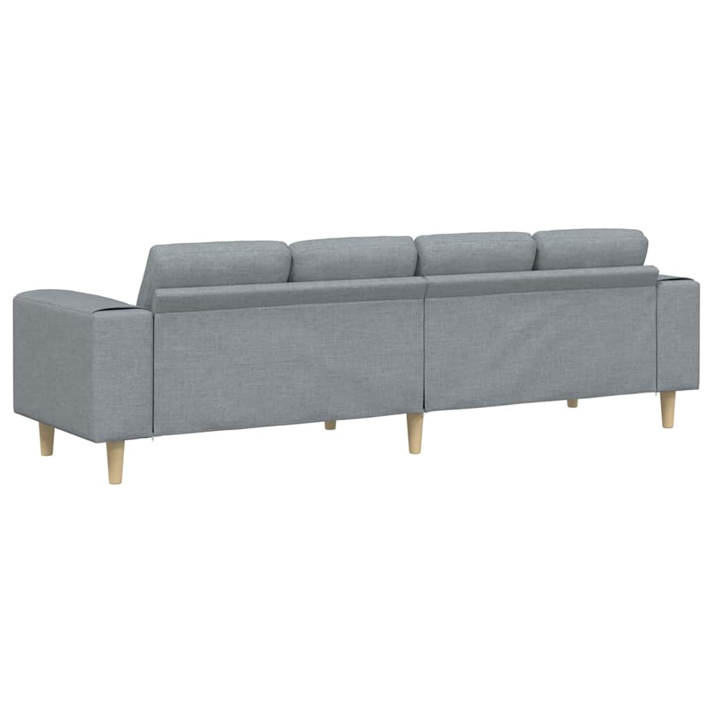 Set de canapea Gri deschis țesătură GartenMobel Dekor