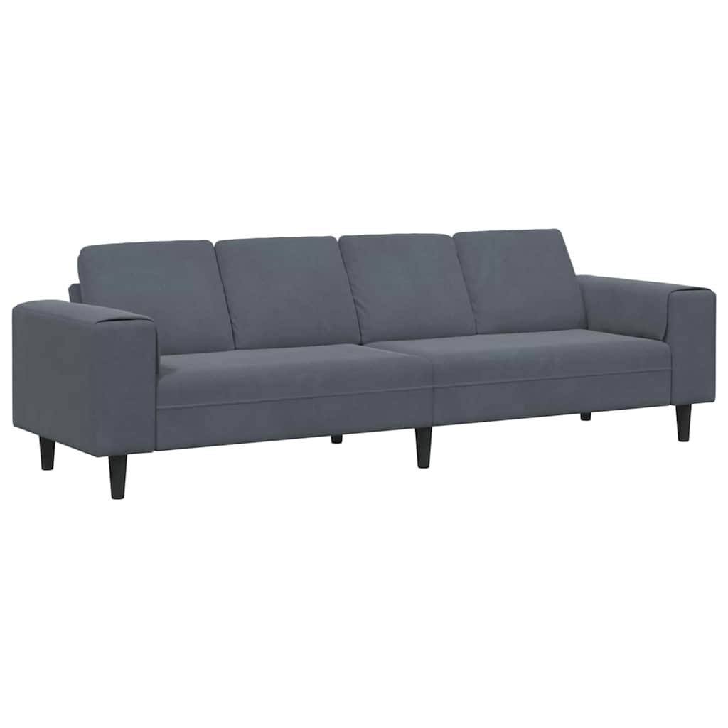 Set de canapea Gri închis Catifea GartenMobel Dekor
