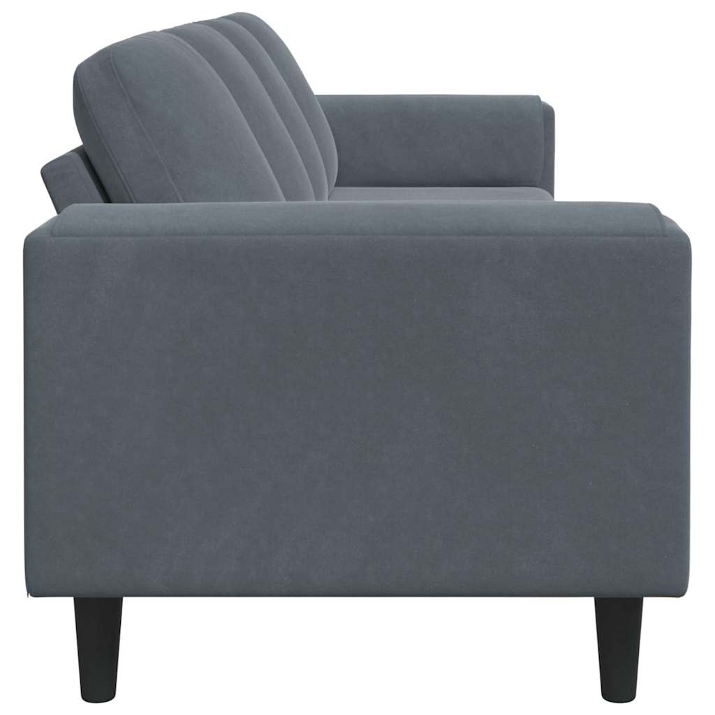 Set de canapea Gri închis Catifea GartenMobel Dekor
