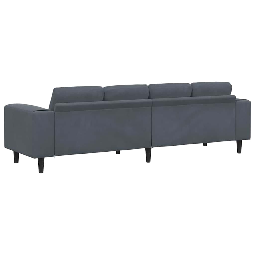 Set de canapea Gri închis Catifea GartenMobel Dekor