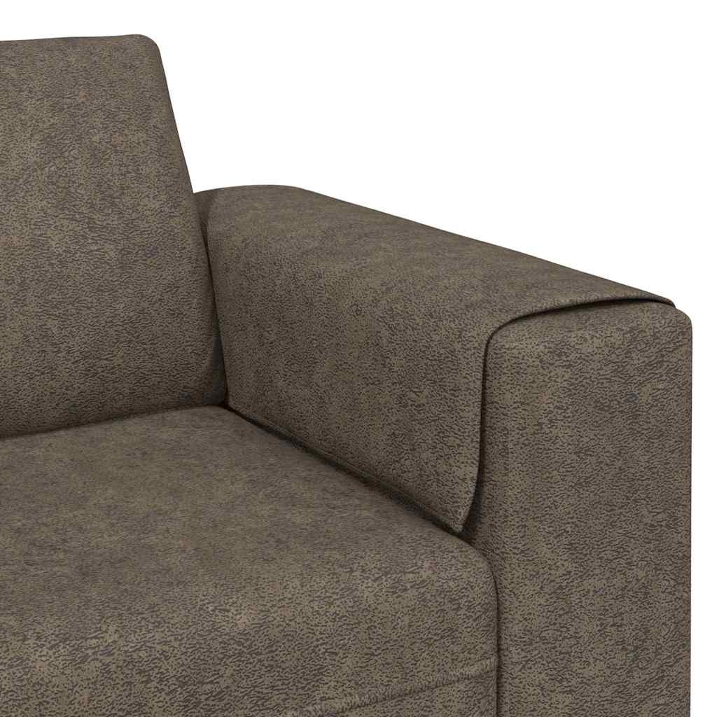 Set de canapea Gri închis Piele ecologică de suede GartenMobel Dekor