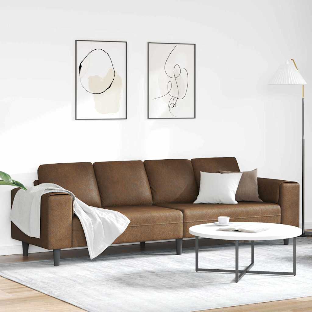 Set de canapea Maro Piele ecologică de suede GartenMobel Dekor