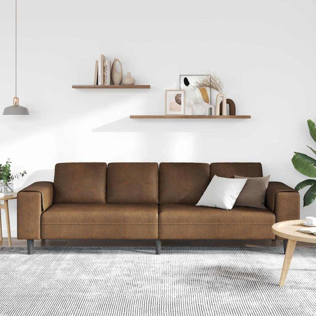 Set de canapea Maro Piele ecologică de suede GartenMobel Dekor
