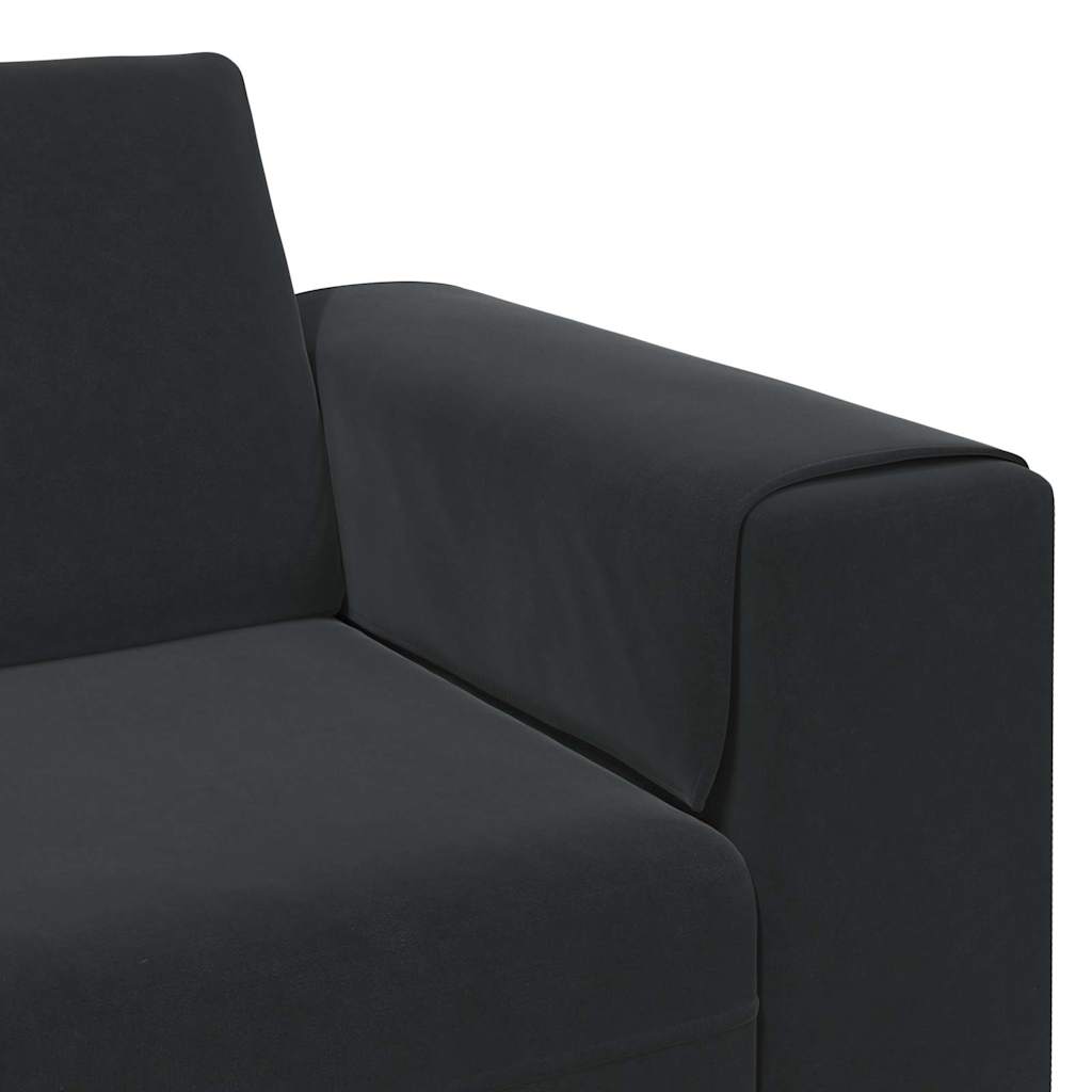 Set de canapea Negru Catifea GartenMobel Dekor
