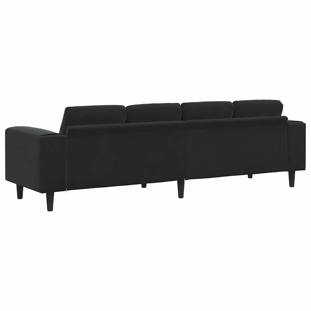 Set de canapea Negru Catifea GartenMobel Dekor