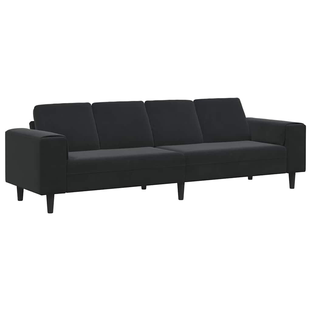 Set de canapea Negru Catifea GartenMobel Dekor