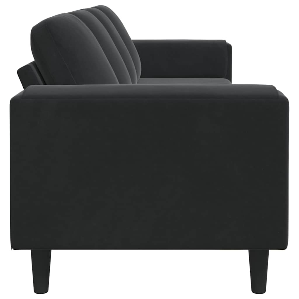 Set de canapea Negru Catifea GartenMobel Dekor