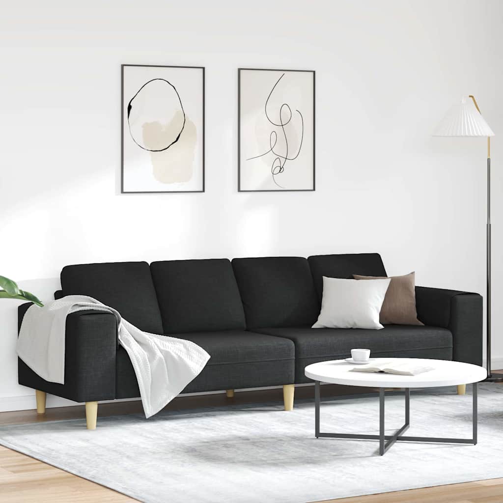 Set de canapea Negru țesătură GartenMobel Dekor
