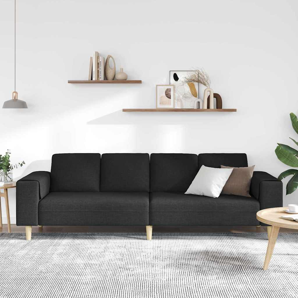 Set de canapea Negru țesătură GartenMobel Dekor