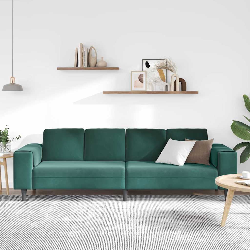 Set de canapea Verde închis Catifea GartenMobel Dekor