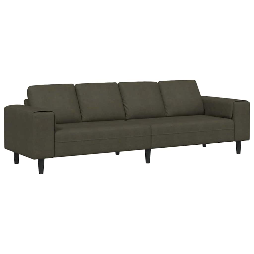 Set de canapea Verde militar Piele ecologică de suede GartenMobel Dekor
