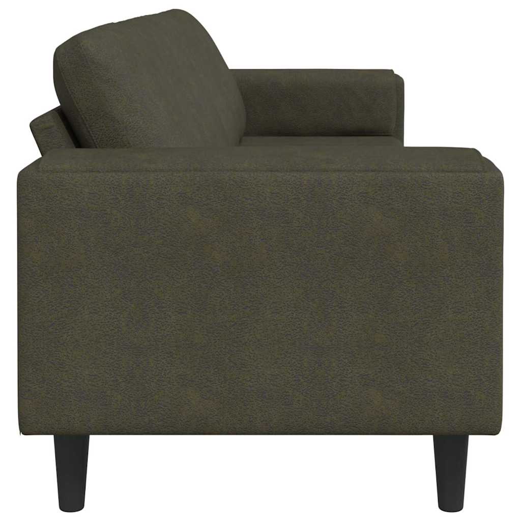 Set de canapea Verde militar Piele ecologică de suede GartenMobel Dekor
