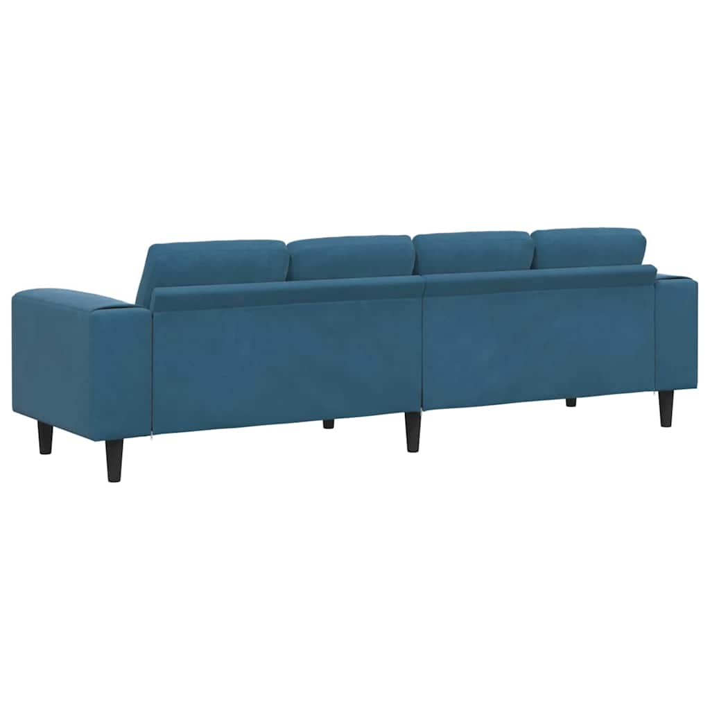 Set de canapea albastru Catifea GartenMobel Dekor