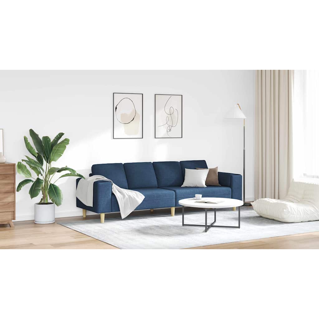 Set de canapea albastru țesătură GartenMobel Dekor