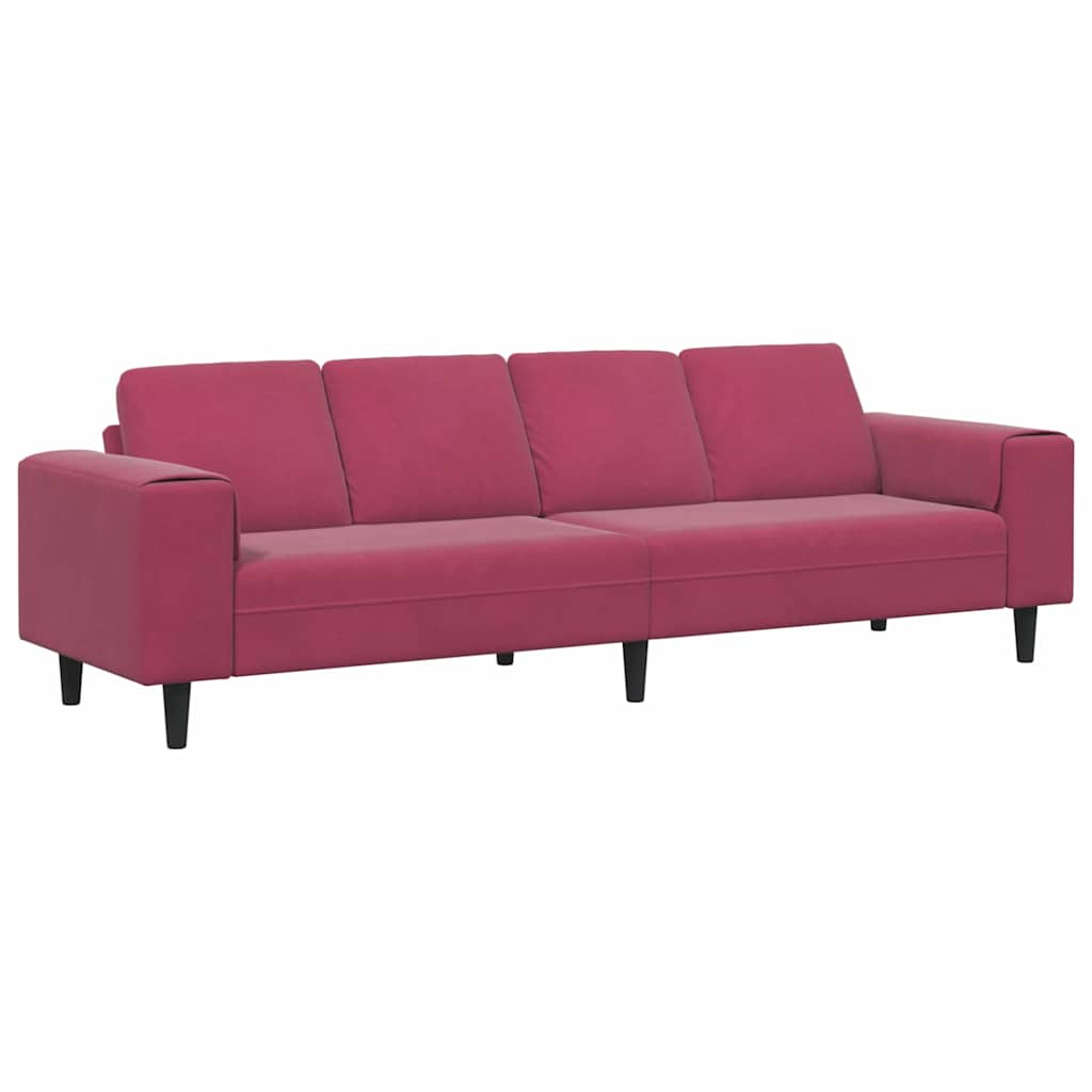 Set de canapea bordo Catifea GartenMobel Dekor