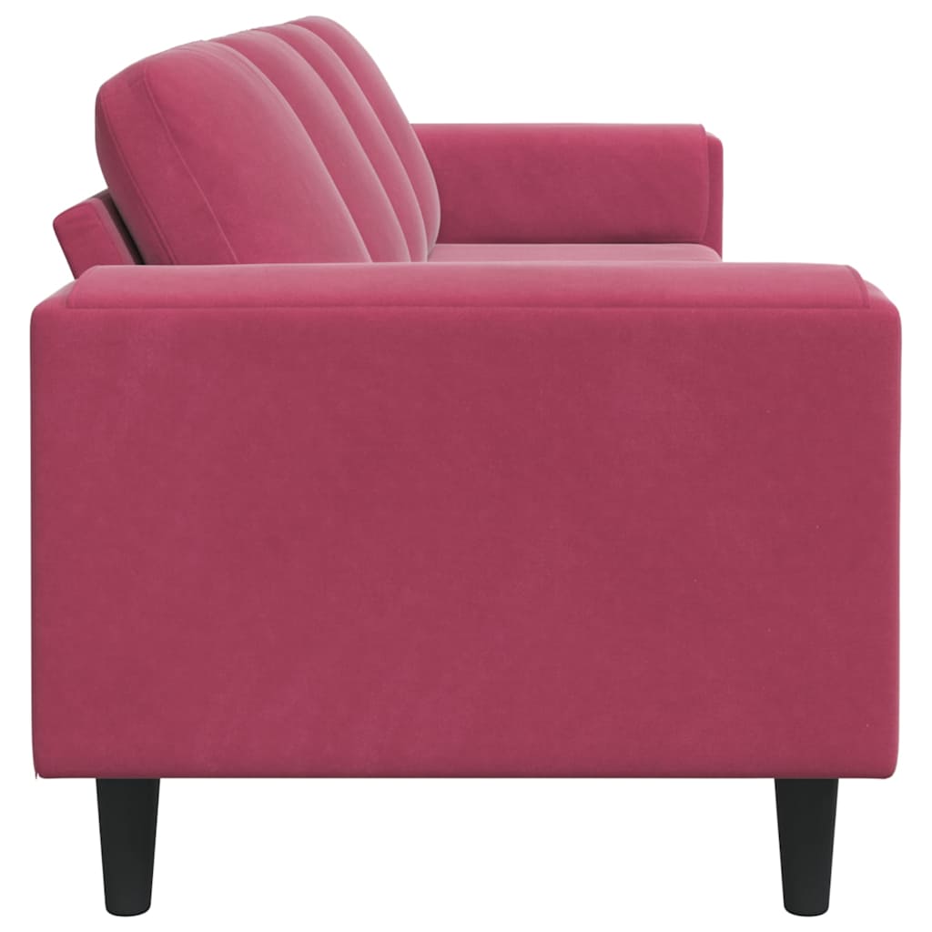Set de canapea bordo Catifea GartenMobel Dekor