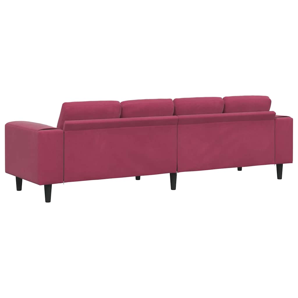 Set de canapea bordo Catifea GartenMobel Dekor