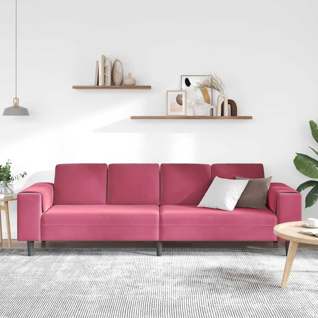 Set de canapea bordo Catifea GartenMobel Dekor