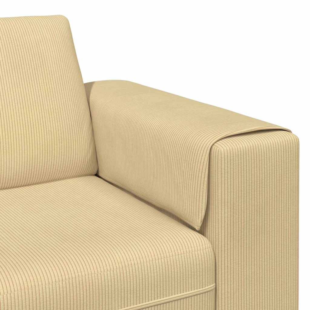 Sofa din material textil Gri Verde 208 cm Țesătură de catifea GartenMobel Dekor