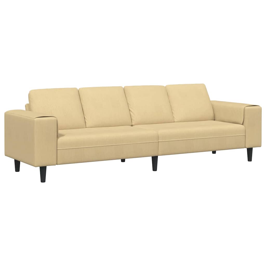 Sofa din material textil Gri Verde 208 cm Țesătură de catifea GartenMobel Dekor