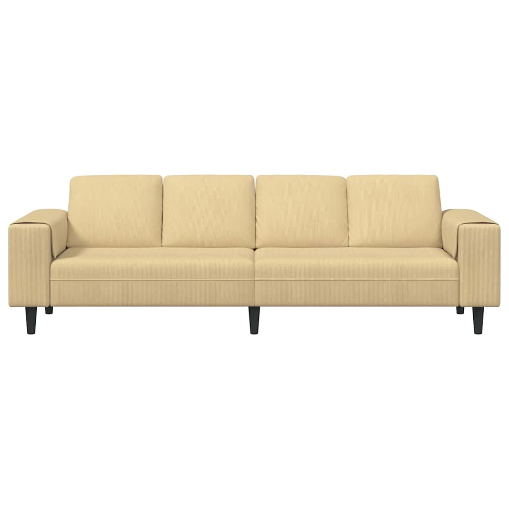 Sofa din material textil Gri Verde 208 cm Țesătură de catifea GartenMobel Dekor