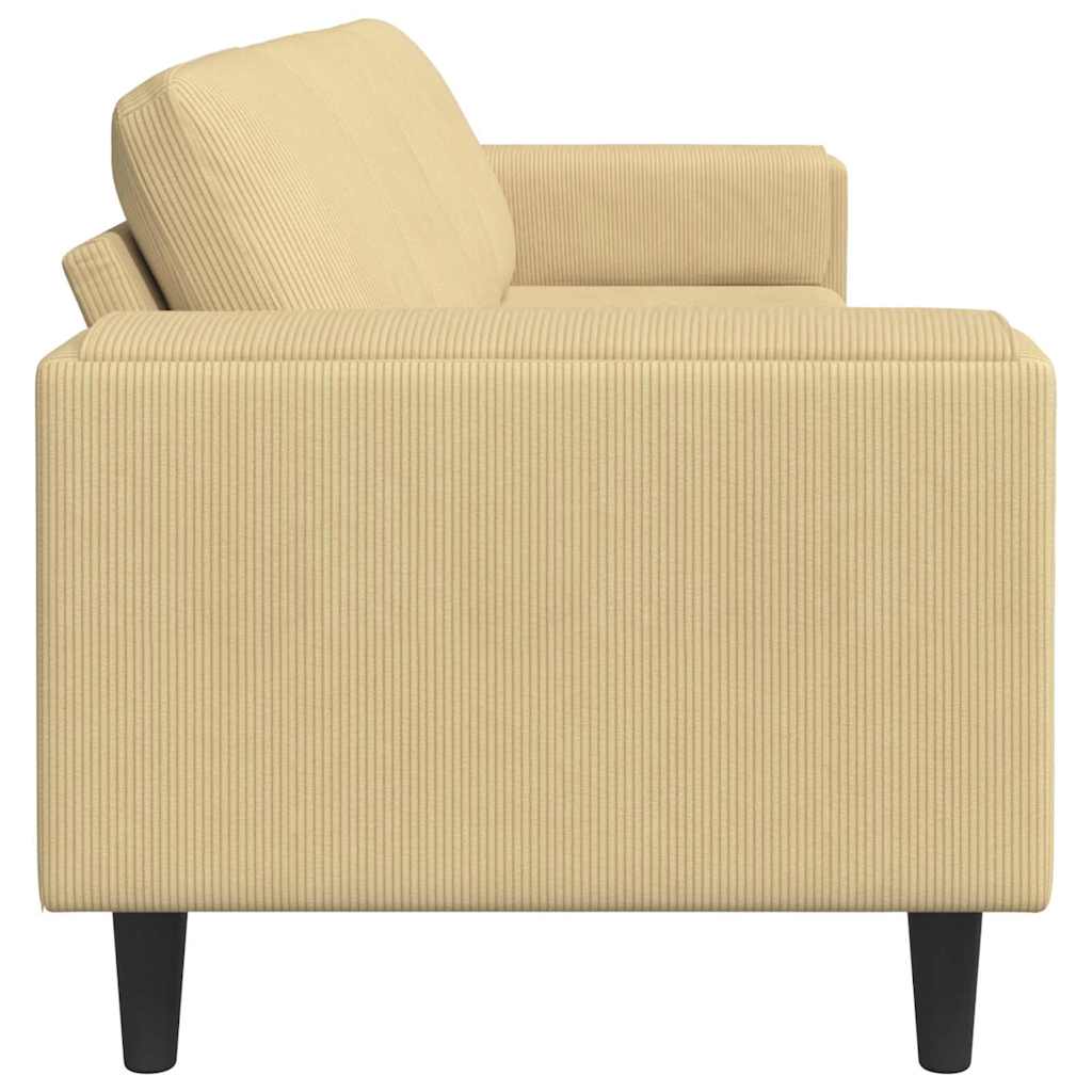 Sofa din material textil Gri Verde 208 cm Țesătură de catifea GartenMobel Dekor