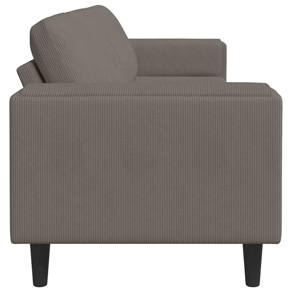 Sofa din material textil Gri deschis 208 cm Țesătură de catifea GartenMobel Dekor