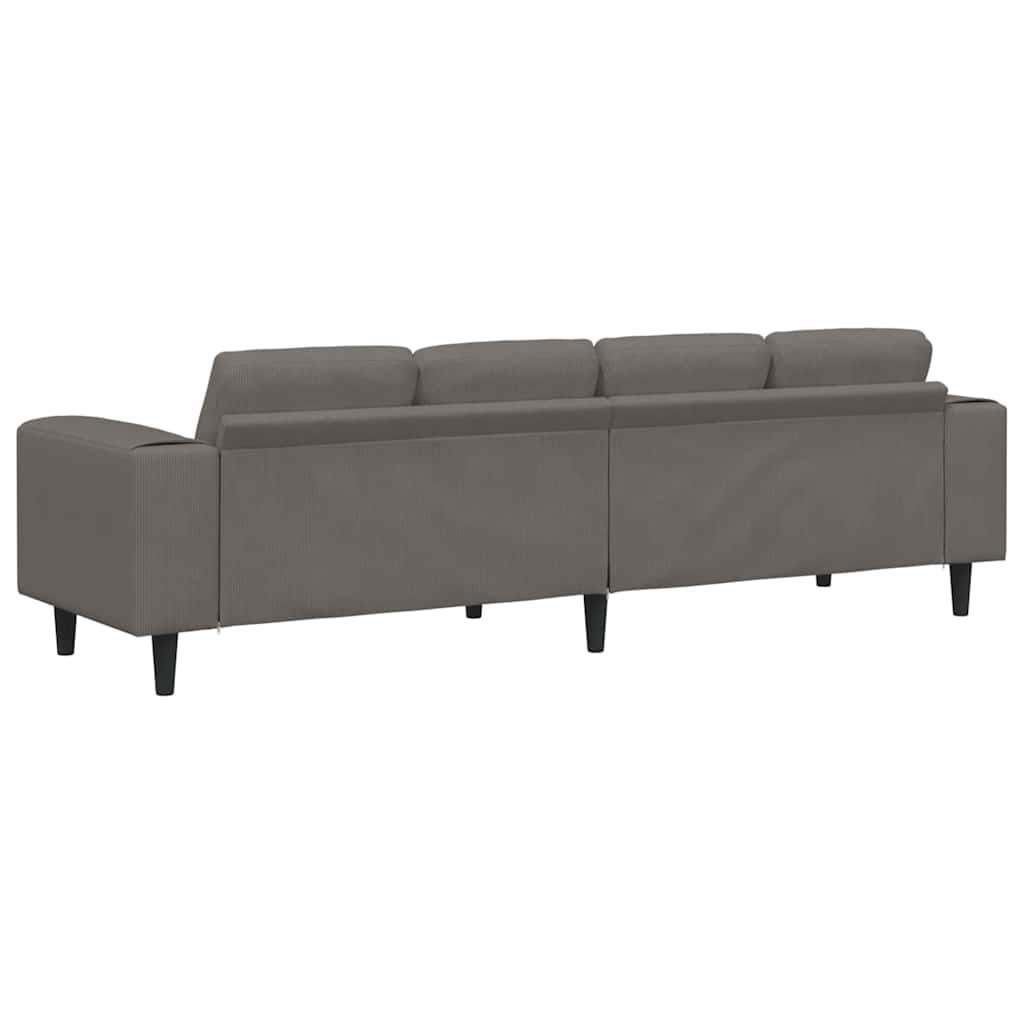 Sofa din material textil Gri deschis 208 cm Țesătură de catifea GartenMobel Dekor