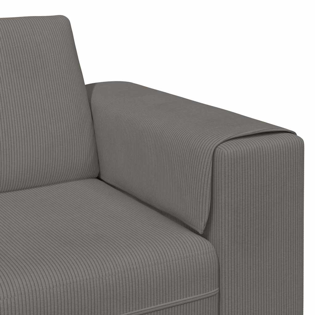Sofa din material textil Gri deschis 208 cm Țesătură de catifea GartenMobel Dekor
