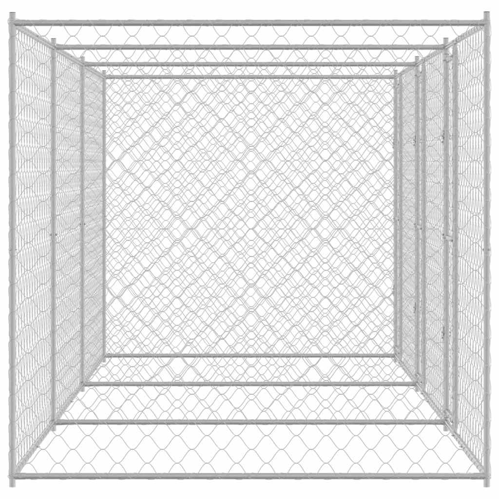 Cușcă pentru câine Argintiu 600 x 200 x 200 cm Oțel Galvanizat GartenMobel Dekor