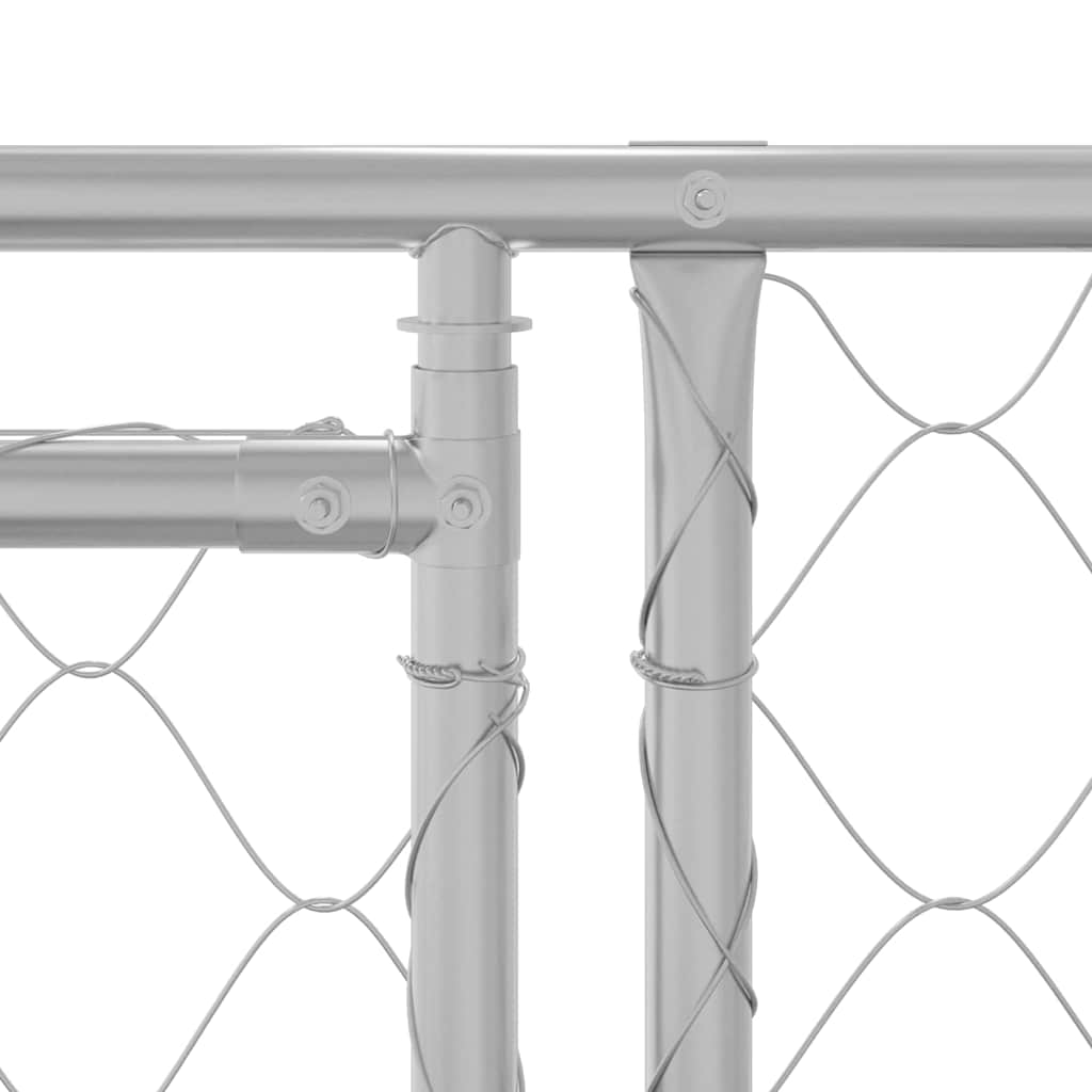 Cușcă pentru câine Argintiu 600 x 200 x 256 cm Oțel Galvanizat GartenMobel Dekor