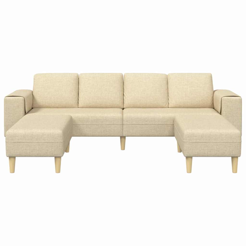 Set de canapea 3 pcs Crem țesătură GartenMobel Dekor