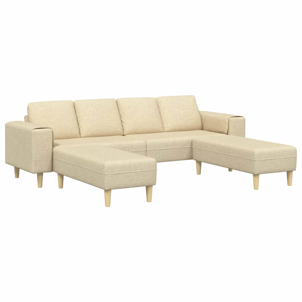 Set de canapea 3 pcs Crem țesătură GartenMobel Dekor