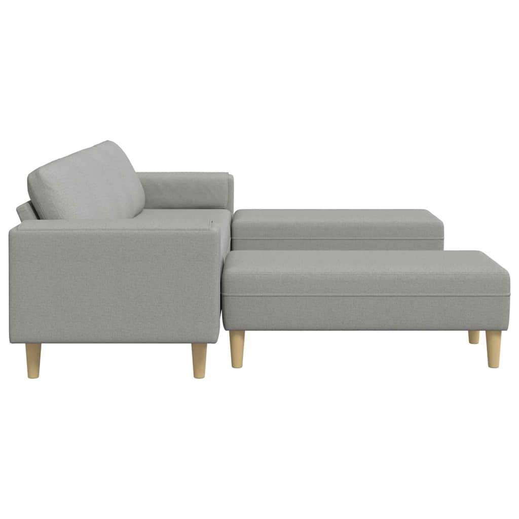 Set de canapea 3 pcs Gri de nor țesătură GartenMobel Dekor
