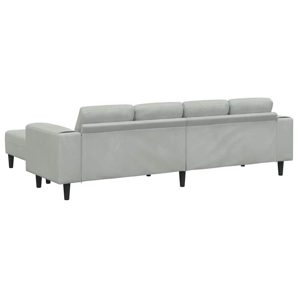 Set de canapea 3 pcs Gri deschis Catifea GartenMobel Dekor